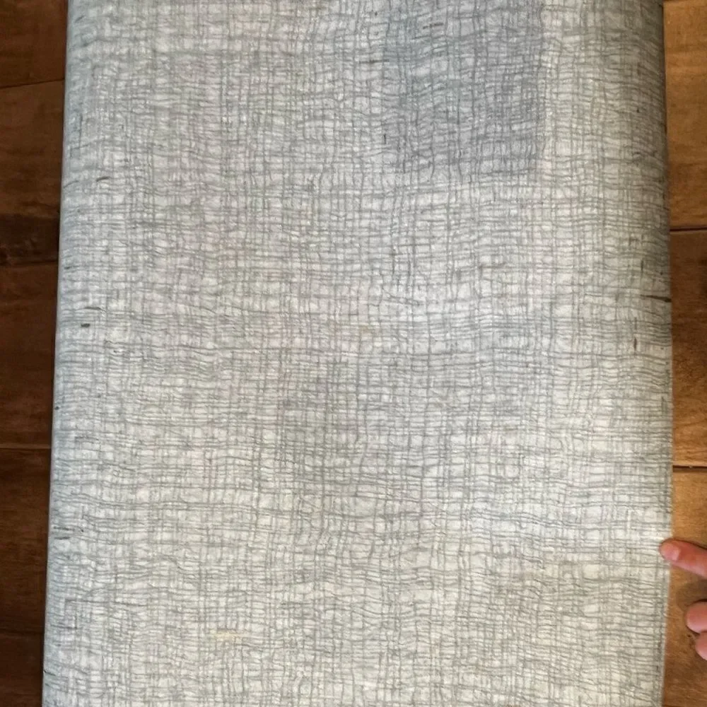 Anthropologie Blue and Gold Geometric Lines Wallpaper
